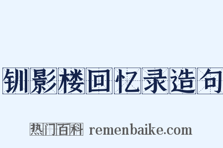 钏影楼回忆录造句是什么意思的图片